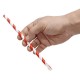 Papieren Rietjes Rood-Wit Gestreept 210x8mm - Fiesta Compostable (250 stuks)