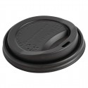 Fiesta Compostable deksels voor koffiebekers 340ml – CPLA, zwart (1000 stuks)