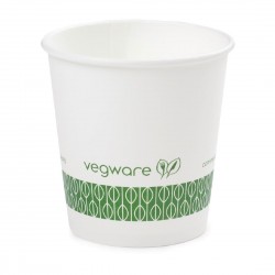 Vegware composteerbare espressobekers 11,3cl wit (1000 stuks) - PLA & papier