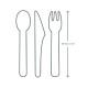 Vegware composteerbaar papieren mes – wit – doos 1000 stuks
