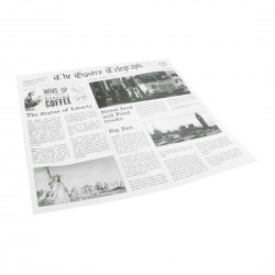 Vetvrij papier 300 x 300 mm met krantenprint – Sier Disposables (doos 300 stuks)