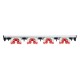Jantex wandhouder voor stelen (4 klemmen) – Aluminium, Wit