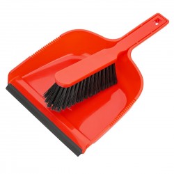 Jantex Stoffer & Blik Set Rood - Kunststof 226mm