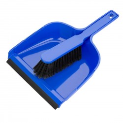 Jantex Vuilnisblik & Borstel Set - Blauw | Kunststof