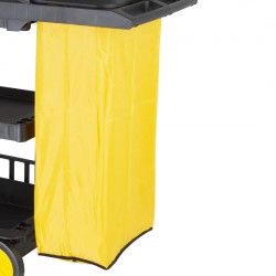 Jantex Reservetas voor Schoonmaakwagen 80L - Geel Polypropyleen