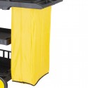 Jantex Reservetas voor Schoonmaakwagen 80L - Geel Polypropyleen