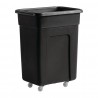 Zwarte Polyethyleen Trolley Klein 79,5 x 66 x 45,5 cm - 130 Liter
