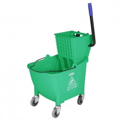 Jantex 30L dweilemmer met wringer en voetpedaalontgrendeling - groen