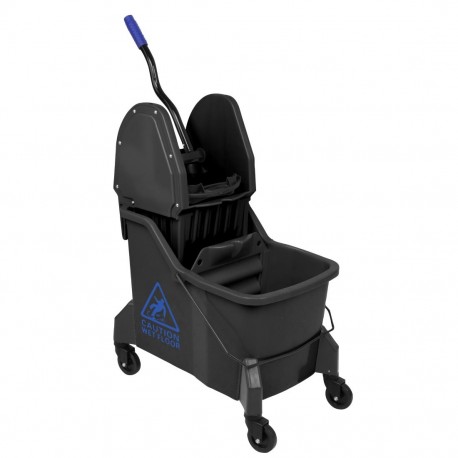 Jantex dweilemmer met twee compartimenten en wringer - blauw, 30 liter
