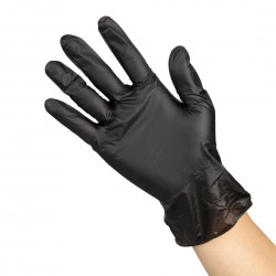 Hygiplas Vinyl Handschoenen Poedervrij Zwart L (100 stuks)