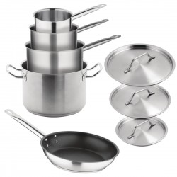Vogue Cook Like A Pro 5-Delige Roestvrijstalen Inductiepannenset