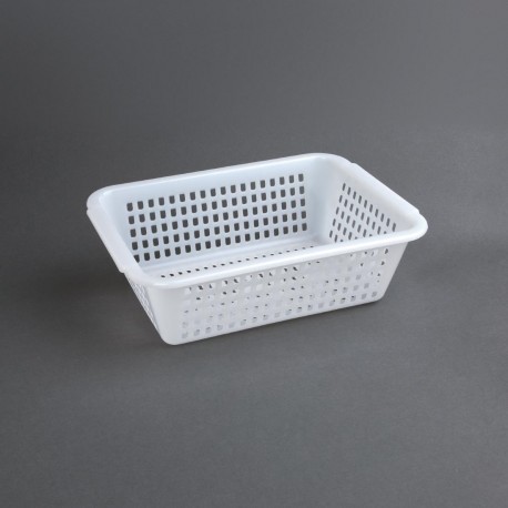 Vogue rechthoekig vergiet 39,5x30,3 cm – wit polyethyleen keukengerei