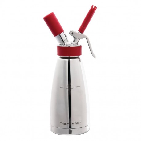 ISI Thermo slagroomspuit 0,5L – RVS Keukengerei Zilver