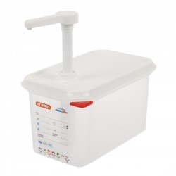 Araven Saus Dispenser 1/4 GN – Polypropyleen, 4,3 Liter, Helder