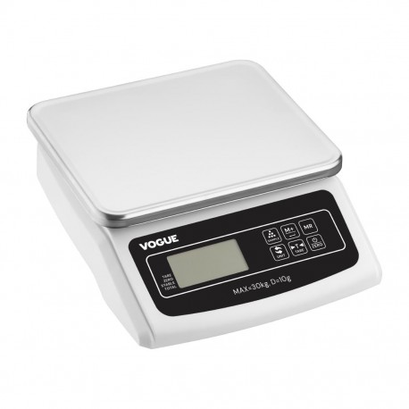 Vogue Elektrische Platformweegschaal 30kg - Wit