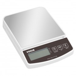 Vogue Elektronische Weegschaal 3kg – Precisie Keukenweegschaal in Zilver