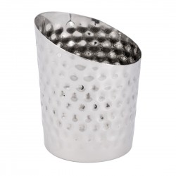 Olympia Chipbeker Gehamerd RVS – 112x95mm 480ml Zilver