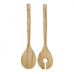 KitchenAid Bamboe Saladeserveerset - Serveervork en Serveerlepel