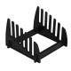 Hygiplas LDPE snijplanken set met rek 450x300x10mm (Set van 6)