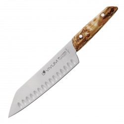 Dick Vivum Santokumes 18cm – Bruin Berkenhouten Handvat