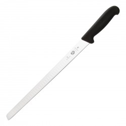 Victorinox Fibrox gegolfd zalmmes 30,5cm – Zwart