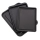 Nisbets Essentials anti-aanbak bakplaten set van 3 - zwart staal