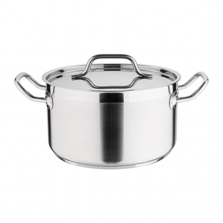 Nisbets Essentials RVS inductie kookpan 24cm 5,6L - Zilver