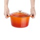 Vogue Ronde Braadpan Gietijzer Oranje 20,5(Ø)cm – 3,2L Inductie