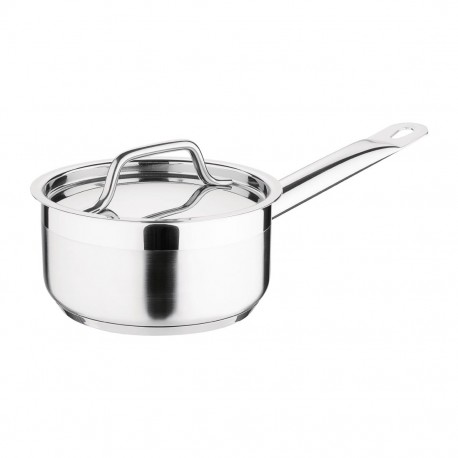 RVS Inductie Steelpan 14cm/900ml met Antiaanbaklaag - Nisbets Essentials