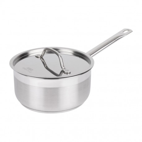 Nisbets Essentials RVS inductie steelpan 3L – 20 cm met deksel