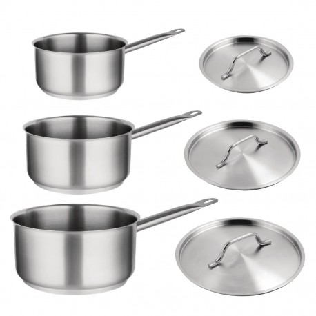 Speciale aanbieding - Vogue steelpanset (3 stuks) RVS Zilver