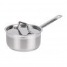 Nisbets Essentials roestvrijstalen steelpan met deksel 16 cm
