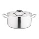 Nisbets Essentials inductie kookpan 32cm 12L - RVS smoorpan met deksel
