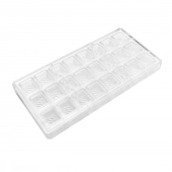 Schneider Chocoladevorm Geribbeld – Polycarbonaat Bakvorm voor 24 Chocolaatjes
