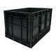 Vogue Opvouwbare Transportkrat Kunststof Zwart 594x396x353mm