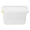 Hygiplas Click PP GN-bak 1/4 met deksel & 7 HACCP-kleurclips 150 mm 3,7L (4 stuks)