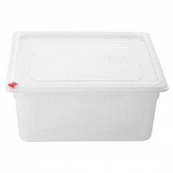 Hygiplas Click PP GN Container 2/3 met Deksel & 7 HACCP Kleurclips 150mm 12L (4 stuks)