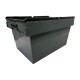 Vogue Kunststof Transportkrat met Vast Deksel 600x400x320mm - Zwart
