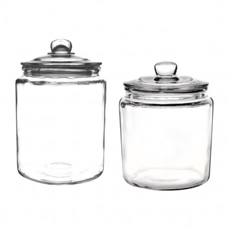 Olympia Biscotti Glazen Potten Set 6,3L en 3,8L