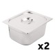 Vogue RVS Gastronorm Bakken Set 2 x 1/2 Met Deksels