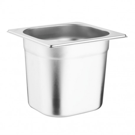 Vogue RVS gastronormbak set met deksels 1/6 150mm (6 stuks)
