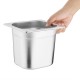 Vogue RVS gastronormbak set met deksels 1/6 150mm (6 stuks)