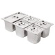 Vogue RVS Gastronorm Bakken Set 1/3 en 4 x 1/6 Met Deksels - Zilver