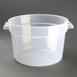 Vogue polypropyleen ronde vershoudbak 10L - helder