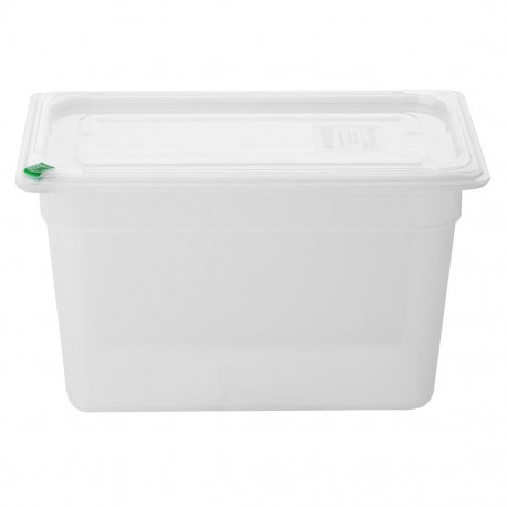 Hygiplas Click PP GN-bak 1/3 met deksel & 7 HACCP-kleurclips 200 mm 6,9L (set van 4)