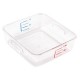 Rubbermaid polycarbonaat voedseldoos 2L - helder & maatverdeling