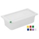 Hygiplas Click PP GN-bak 1/3 met deksel & 7 HACCP-kleurclips 100 mm 3,6L (set van 4)