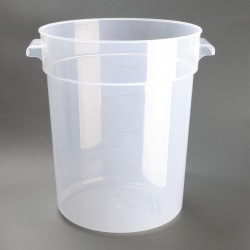 Vogue polypropyleen ronde vershoudbak 20L - Helder