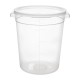 Vogue polypropyleen ronde vershoudbak 20L - Helder