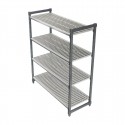 Cambro Camshelving Elements 4-etages startset 1830 x 1830 x 610 mm - grijs composiet rek